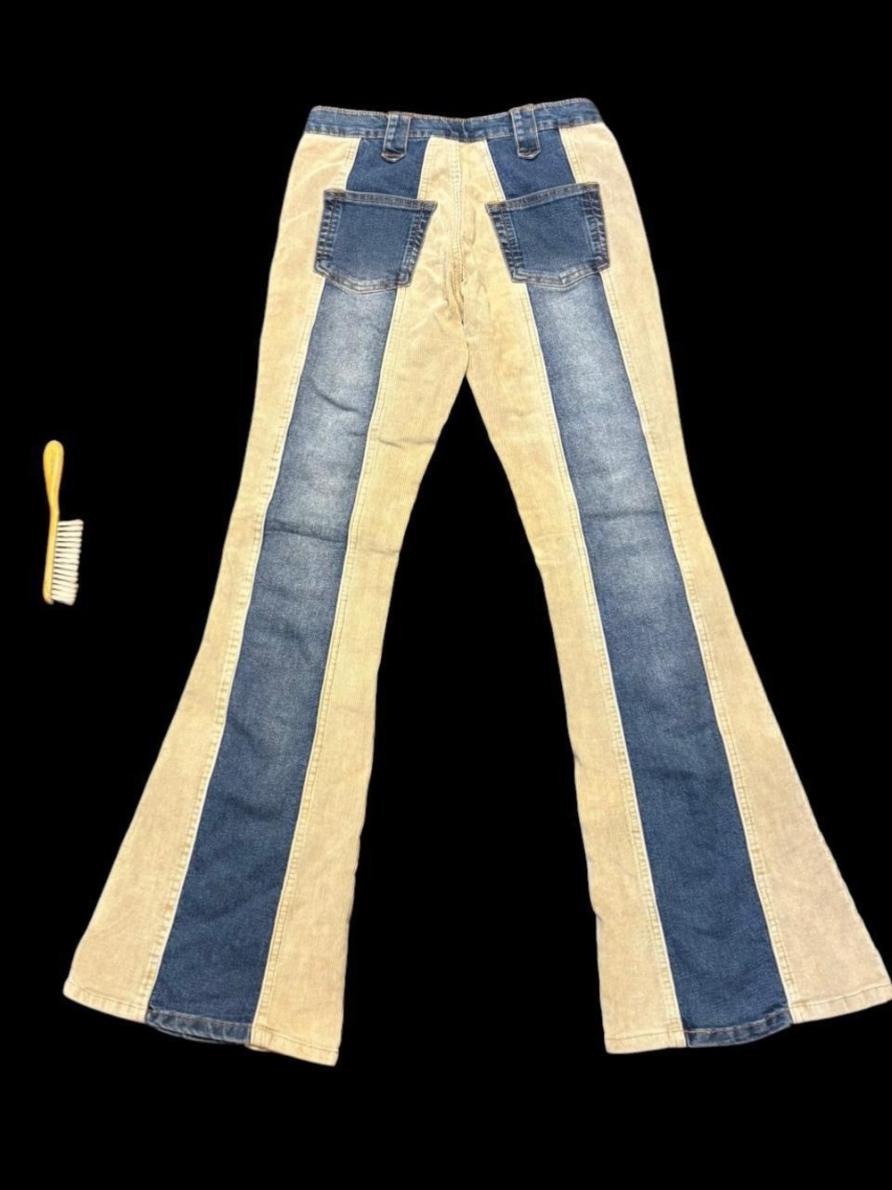Miss Sixty Two-Tone Blue and Cream Flare Jeans - Picture 4 of 4